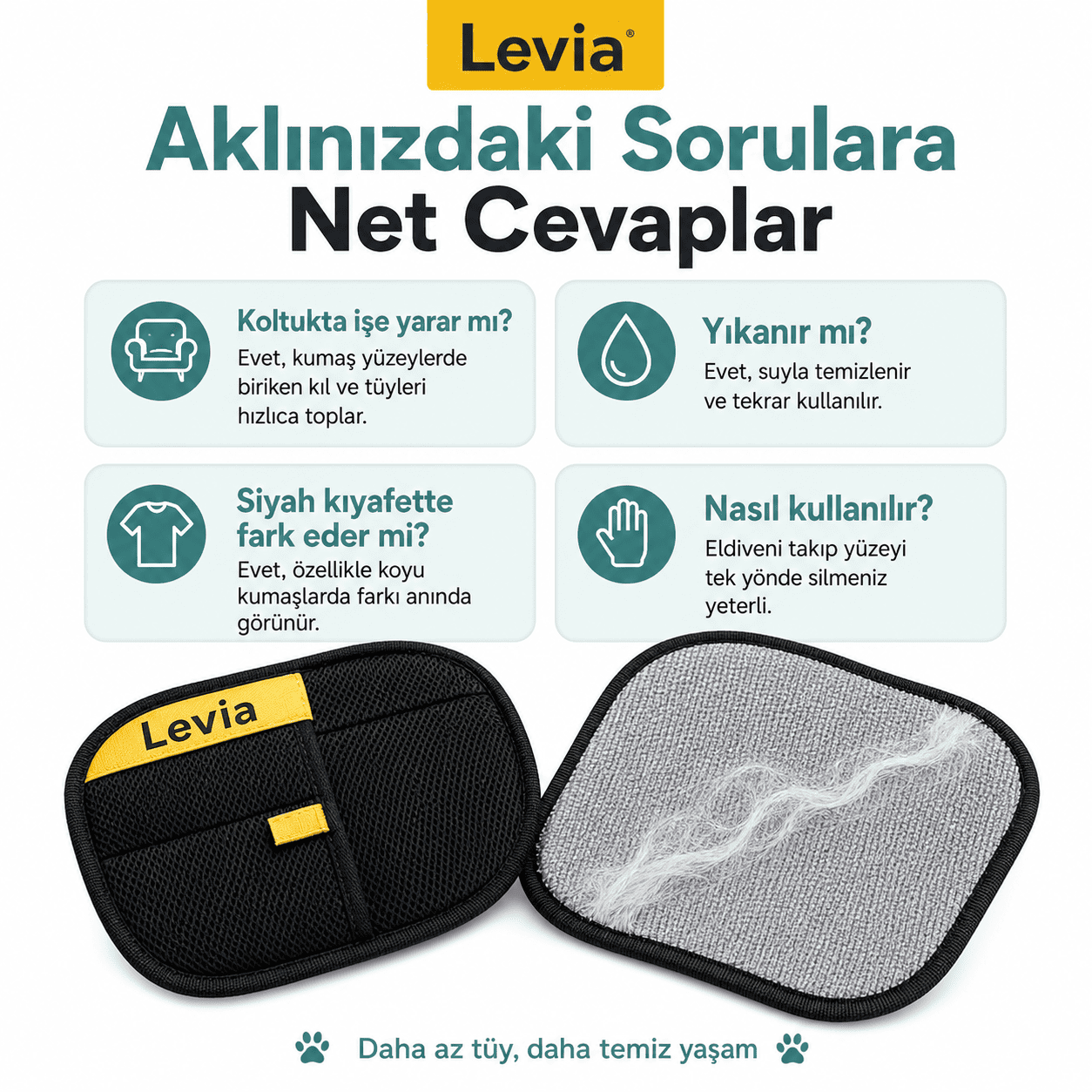 Levia™ Statik TüySil - Dökülen Tüylere Anında Veda